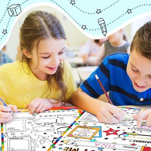 Seajan 40 Pcs All About Me Student Posters 17 x 22 Star Student Poster All About Me Posters Elementary for Students Teacher School Classroom Supplies in Saudi Arabia