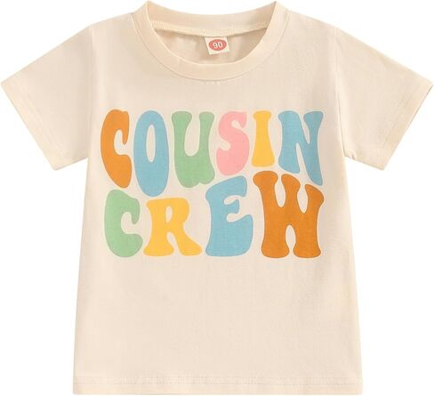 قمصان Cousin Crew للأطفال والبنات والأولاد بذلة رومبير سويت شيرت Sister Brother Cousin Crew ملابس متطابقة ملابس الخريف (Z بيج، 4-5 سنوات) in Saudi Arabia