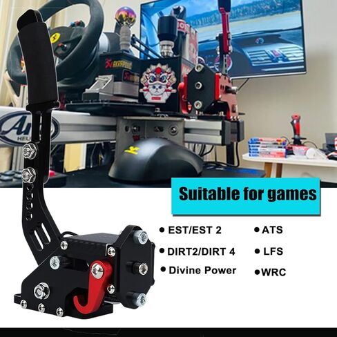 Yutaidec [Upgraded the 4th ] 3 IN 1 USB Handbrake Compatible With Thrustmaster T300RS/ T300 Ferrari Steering Racing WheelPS4 PS5, PC (Black) in Saudi Arabia
