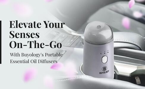 Rechargeable Car Essential Oil Diffuser| Portable, Cordless, Waterless| Aromatherapy Anywhere| Compatible with Pure Essential Oils| For Car, Travel, and Office| Long Lasting Car Air Freshener in Saudi Arabia