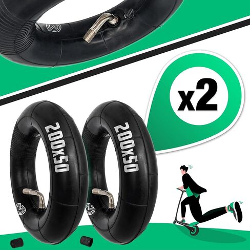 (2-Pack) Inner Tubes 200x50 Electric Scooter 8x2 Bent Valve 90/45 - Compatible with Speedway Mini 4 Pro & Other Models - for 8-inch Wheel Tube Replacement in Saudi Arabia