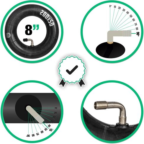 (2-Pack) Inner Tubes 200x50 Electric Scooter 8x2 Bent Valve 90/45 - Compatible with Speedway Mini 4 Pro & Other Models - for 8-inch Wheel Tube Replacement in Saudi Arabia