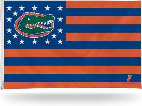Rico Industries NCAA Florida Gators Flag 3' x 5' Stars & Stripes Banner Flag - Indoor or Outdoor Décor Made in Kuwait