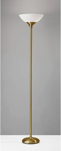 Adesso 7506-21 Glenn 300W Torchiere, 71 in., 2 x 150 W Incandescent/equiv. LED, Antique Brass, 1 Floor Lamp in Saudi Arabia