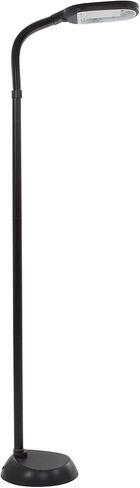 Lavish Home 72-6890 Natural Sunlight Floor Lamp with Bendable Neck-Reading, Craft, Studying, and Esthetician Light, 73.5-Inch Tall, Black in Saudi Arabia