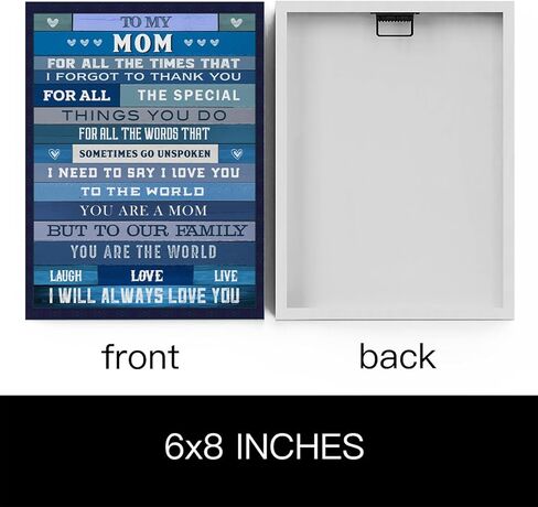 هدايا الأم، علامة صندوق خشبي ريفي للمنزل، رف غرفة المعيشة، تزيين الطاولة، هدايا للأم، فن جداري ملهم لهدايا عيد ميلاد مكتب المطبخ - أنت صندوق خشبي عالمي مقاس 6 × 8 بوصات in Kuwait