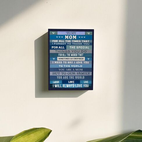 هدايا الأم، علامة صندوق خشبي ريفي للمنزل، رف غرفة المعيشة، تزيين الطاولة، هدايا للأم، فن جداري ملهم لهدايا عيد ميلاد مكتب المطبخ - أنت صندوق خشبي عالمي مقاس 6 × 8 بوصات in Kuwait