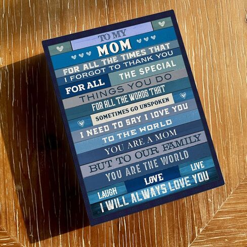 هدايا الأم، علامة صندوق خشبي ريفي للمنزل، رف غرفة المعيشة، تزيين الطاولة، هدايا للأم، فن جداري ملهم لهدايا عيد ميلاد مكتب المطبخ - أنت صندوق خشبي عالمي مقاس 6 × 8 بوصات in Kuwait