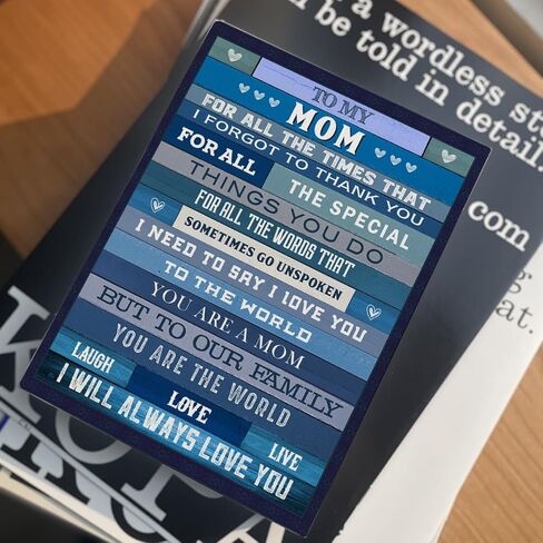 هدايا الأم، علامة صندوق خشبي ريفي للمنزل، رف غرفة المعيشة، تزيين الطاولة، هدايا للأم، فن جداري ملهم لهدايا عيد ميلاد مكتب المطبخ - أنت صندوق خشبي عالمي مقاس 6 × 8 بوصات in Kuwait