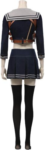 Womens Doll Costume Girls School Uniform Dress Halloween Cosplay Outfits with Socks in Saudi Arabia
