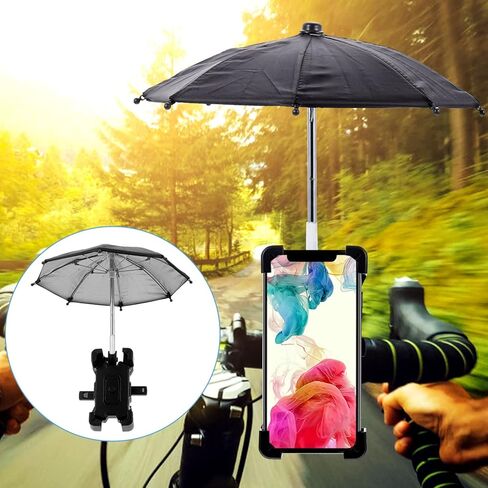 BESPORTBLE 1 مجموعة مظلة الهاتف حامل الهاتف المحمول حامل الهاتف الخليوي الشمس الظل الهاتف المحمول الدراجة بين قوسين أسود in Kuwait