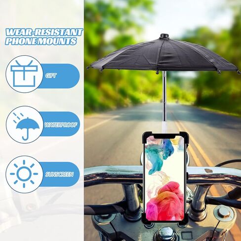 BESPORTBLE 1 مجموعة مظلة الهاتف حامل الهاتف المحمول حامل الهاتف الخليوي الشمس الظل الهاتف المحمول الدراجة بين قوسين أسود in Kuwait