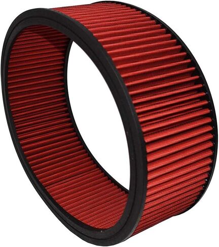 أداء الفريق - منقي هواء عنصر فلتر الهواء، استبدال عالي التدفق، ألياف قطنية مستديرة قابلة للغسل وإعادة الاستخدام - متوافق مع بويك شيفروليه جي إم سي فورد موبار أولدزموبيل بونتياك (14X5) in Kuwait