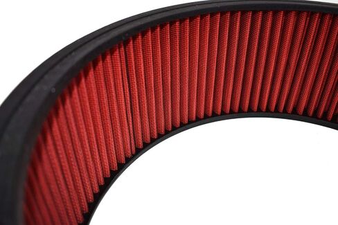 أداء الفريق - منقي هواء عنصر فلتر الهواء، استبدال عالي التدفق، ألياف قطنية مستديرة قابلة للغسل وإعادة الاستخدام - متوافق مع بويك شيفروليه جي إم سي فورد موبار أولدزموبيل بونتياك (14X5) in Kuwait