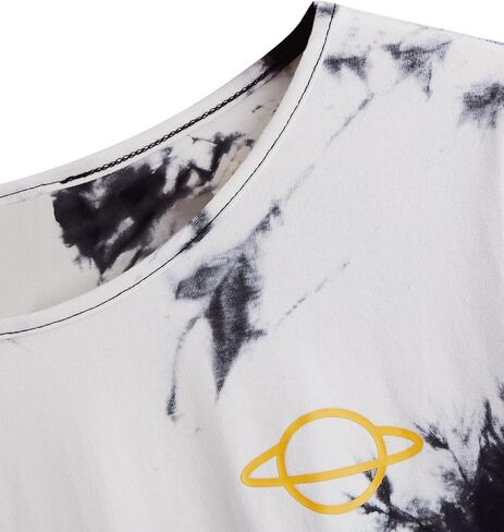 SweatyRocks Women's Short Sleeve Tie Dye Crop Top T Shirt Summer Casual Tees in Saudi Arabia