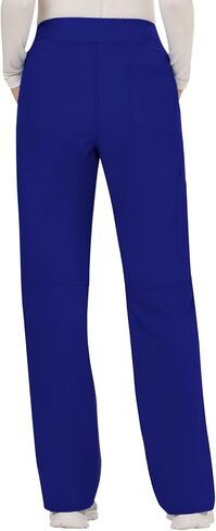 Cherokee Scrub Set For Women, Modern Classic Fit Mock Wrap Top WW610 With Mid Rise, Straight Leg Pant WW110, Galaxy Blue- M Top/M Petite Pant in Saudi Arabia