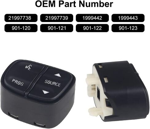 متوافق مع أزرار التحكم في الراديو بعجلة القيادة Chevy Silverado GMC Sierra 2003-2007 استبدال OE # 21997738 21997739 1999442 1999443 901-120 901-121 901-122 901-123 in Saudi Arabia