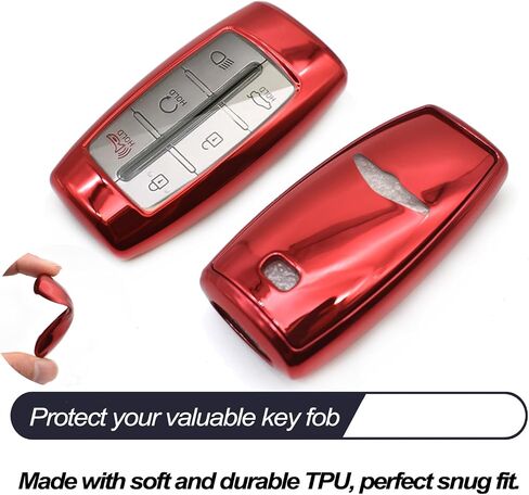 MECHCOS Fit for Genesis G80 G70 GV80 GV70 Electrified G80 GV70 Key Fob Cover Case Remote Holder Skin TPU Protector Keyless Entry Sleeve Accessories in Saudi Arabia