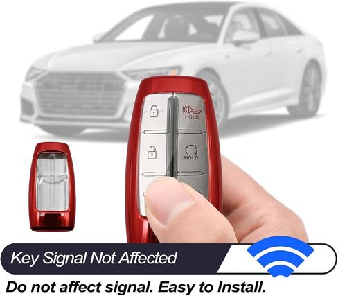 MECHCOS Fit for Genesis G80 G70 GV80 GV70 Electrified G80 GV70 Key Fob Cover Case Remote Holder Skin TPU Protector Keyless Entry Sleeve Accessories in Saudi Arabia