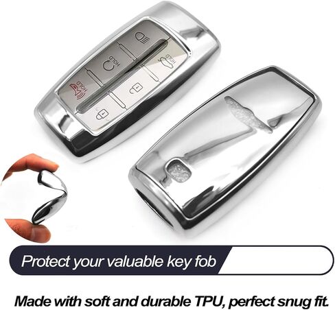 MECHCOS Fit for Genesis G80 G70 GV80 GV70 Electrified G80 GV70 Key Fob Cover Case Remote Holder Skin TPU Protector Keyless Entry Sleeve Accessories in Saudi Arabia