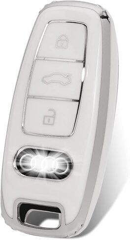 OFFCURVE لغطاء Audi Key Fob، غطاء حماية لمفتاح TPU ناعم لسيارة Audi A6L A6 A7 A8 Q7 Q8 E-Tron A3 S3 S6 SQ7 RS6 S7 RS7 2018 2019 2020 2021 2022 ملحقات السيارة غطاء مفتاح ذكي، أرجواني in Kuwait