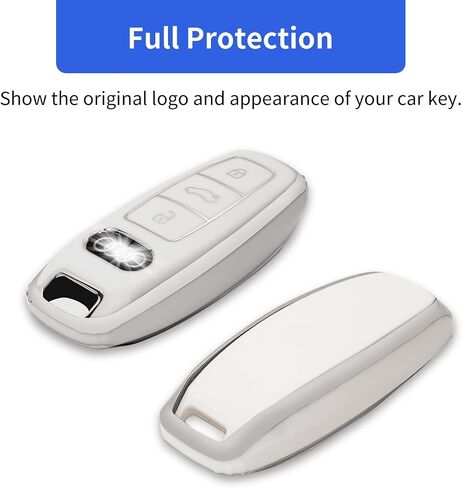 OFFCURVE لغطاء Audi Key Fob، غطاء حماية لمفتاح TPU ناعم لسيارة Audi A6L A6 A7 A8 Q7 Q8 E-Tron A3 S3 S6 SQ7 RS6 S7 RS7 2018 2019 2020 2021 2022 ملحقات السيارة غطاء مفتاح ذكي، أرجواني in Kuwait
