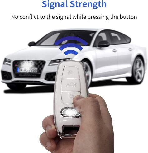OFFCURVE لغطاء Audi Key Fob، غطاء حماية لمفتاح TPU ناعم لسيارة Audi A6L A6 A7 A8 Q7 Q8 E-Tron A3 S3 S6 SQ7 RS6 S7 RS7 2018 2019 2020 2021 2022 ملحقات السيارة غطاء مفتاح ذكي، أرجواني in Kuwait