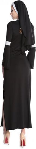 GRAJTCIN Halloween Nun Costume for Women Plus Size 4-Pcs Mother Cosplay Dress Scary Nun Habit in Saudi Arabia