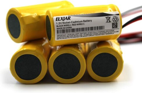 elxjar (5-Pack) 1.2V 1200mAh ELB-1P201N1 Ni-CD Battery Pack Replacement for Exit Sign Emergency Light Lithonia ELB0300 ELB-0300 ELB1P201N1 OSI OSA045 OSA-045 NIC0027 Bel-128 Bel128 in Saudi Arabia