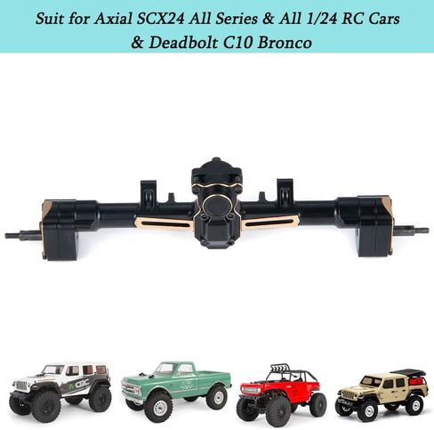 مجموعة المحاور الأمامية والخلفية العالمية SCX24 مع أوزان موازنة للسيارة الزاحفة RC 1/24 (أمامية وخلفية) in Saudi Arabia