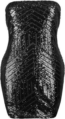 Women’s Sexy Sparkling Sequin Plus Size Bodycon Stretchy Mini Party Dresses in Saudi Arabia
