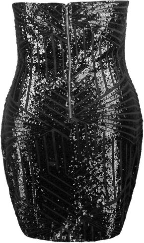 Women’s Sexy Sparkling Sequin Plus Size Bodycon Stretchy Mini Party Dresses in Saudi Arabia