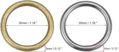 uxcell 30mm O Ring Buckle Welded for Hardware DIY Silver Bronze Total 20pcs in Saudi Arabia