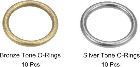 uxcell 30mm O Ring Buckle Welded for Hardware DIY Silver Bronze Total 20pcs in Saudi Arabia