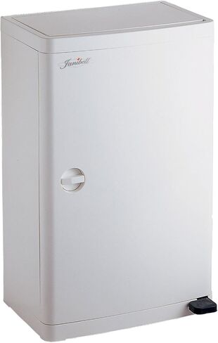 Janibell M450BW ABS 18-Gallon Hygienic Hands-Free Foot Pedal Operated Waste Disposal System, Rectangular, 11" Width x 17-3/4" Depth x 26-3/4" Height, White in Saudi Arabia