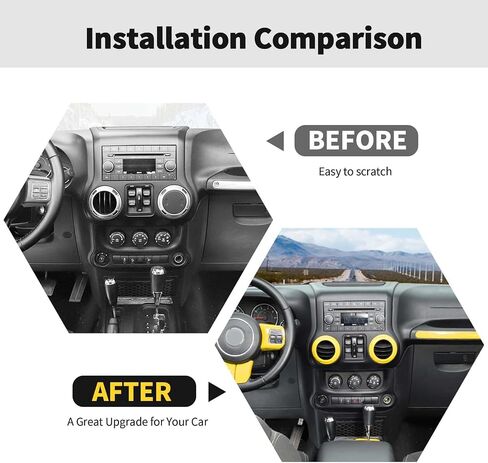 RT-TCZ Interior Trim Kit Cover Center Console Decoration Accessories Compatible with Jeep Wrangler JK JKU 2011-2018 4 Door 18PCS,Blue in Saudi Arabia