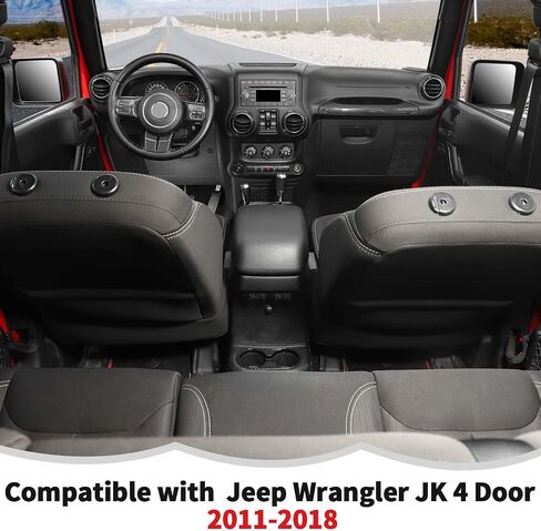 RT-TCZ Interior Trim Kit Cover Center Console Decoration Accessories Compatible with Jeep Wrangler JK JKU 2011-2018 4 Door 18PCS,Blue in Saudi Arabia