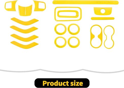 RT-TCZ Interior Trim Kit Cover Center Console Decoration Accessories Compatible with Jeep Wrangler JK JKU 2011-2018 4 Door 18PCS,Blue in Saudi Arabia