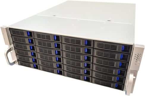 4U 21.7″ 24 Bay 2.5″ / 3.5″ SATA/SAS Hot Swap Server Rackmount Chassis. SFF-8087 Backplane. MB ATX/MATX/ITX. PSU 2U Redundant / 2U Single/ATX. Full Height PCIe Case. in Saudi Arabia