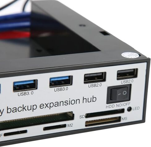 Bewinner 5.25 inch Multi Function Computer Media Front Panel,PC Dashboard NGFF M.2 MSATA 16TB OTB One Click Backup for Desktop in Saudi Arabia
