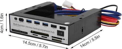 Bewinner 5.25 inch Multi Function Computer Media Front Panel,PC Dashboard NGFF M.2 MSATA 16TB OTB One Click Backup for Desktop in Saudi Arabia