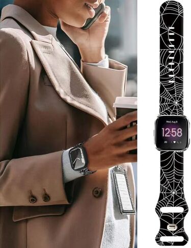 أحزمة الساعة المتوافقة مع Versa 2/ Versa/Versa Lite Bands للنساء والرجال، استبدال حزام رياضي لطيف من السيليكون الناعم غير اللامع لـ Versa SE Lite in Kuwait