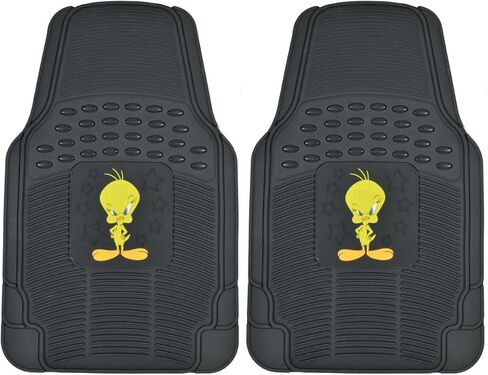 BDK Tweety Bird 3PC Front & Rear Car Floor Mats with Windshield Auto Shade, Accordion Folding Auto Sunshade for Car Truck SUV-Blocks UV Rays Sun Visor Protector, Keeps Your Vehicle Cool-58 x 27 Inch in Saudi Arabia