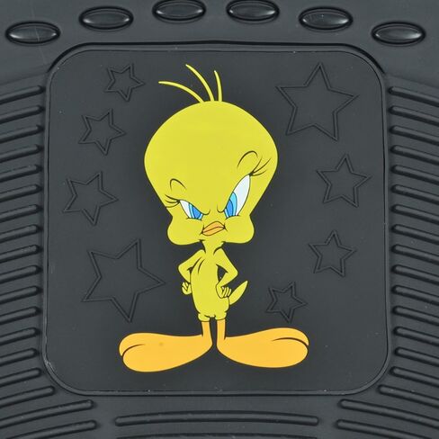 BDK Tweety Bird 3PC Front & Rear Car Floor Mats with Windshield Auto Shade, Accordion Folding Auto Sunshade for Car Truck SUV-Blocks UV Rays Sun Visor Protector, Keeps Your Vehicle Cool-58 x 27 Inch in Saudi Arabia