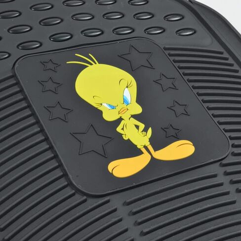 BDK Tweety Bird 3PC Front & Rear Car Floor Mats with Windshield Auto Shade, Accordion Folding Auto Sunshade for Car Truck SUV-Blocks UV Rays Sun Visor Protector, Keeps Your Vehicle Cool-58 x 27 Inch in Saudi Arabia
