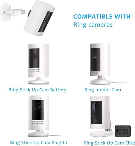 دعامة تثبيت على الحائط لكاميرا Ring Stick Up Cam، وكاميرا Arlo، وكاميرا Wyze، ونظام كاميرا المراقبة - 3 عبوات in Saudi Arabia