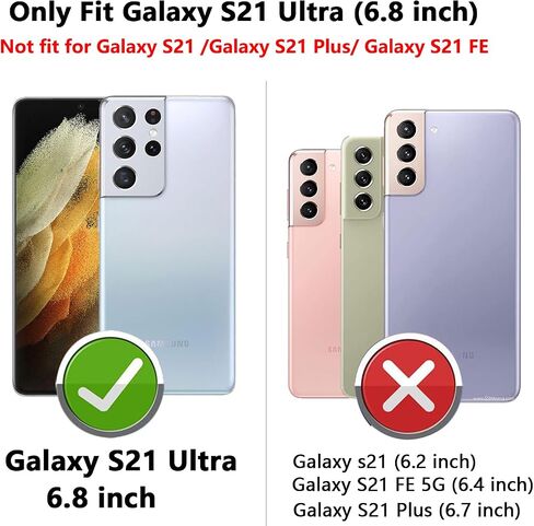 for Samsung Galaxy S21 Ultra Case,with Camera Lens Cover HD Screen Protector,[Military Grade] Ring Car Mount Kickstand Hybrid Hard PC Soft TPU Shockproof Protective Case for S21 Ultra, Black in Saudi Arabia
