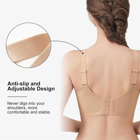 Baetty Seamless Bras for Women Full Coverage, Jelly Strip Wireless Bra for Women with Support, Ultra Comfortable Cotton Bra in Saudi Arabia