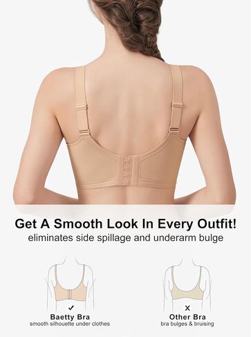 Baetty Seamless Bras for Women Full Coverage, Jelly Strip Wireless Bra for Women with Support, Ultra Comfortable Cotton Bra in Saudi Arabia