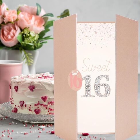 بديل كتاب ضيف عيد الميلاد 16 من vlipoasn، زينة عيد ميلاد ذهبية حلوة 16 للفتيات، كتاب توقيع زينة عيد الميلاد السادس عشر، هدية عيد ميلاد إبداعية حلوة 16 للفتيات in Kuwait